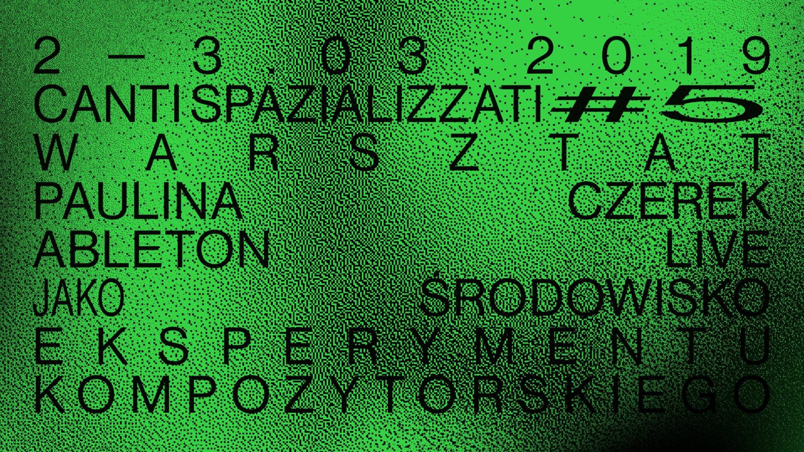 poster: Canti Spazializzati #5 Workshops – Paulina Czerek – Ableton Live